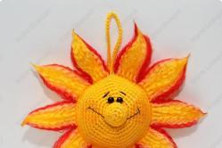 Вязаное солнышко крючком Вязаное солнце крючком схема